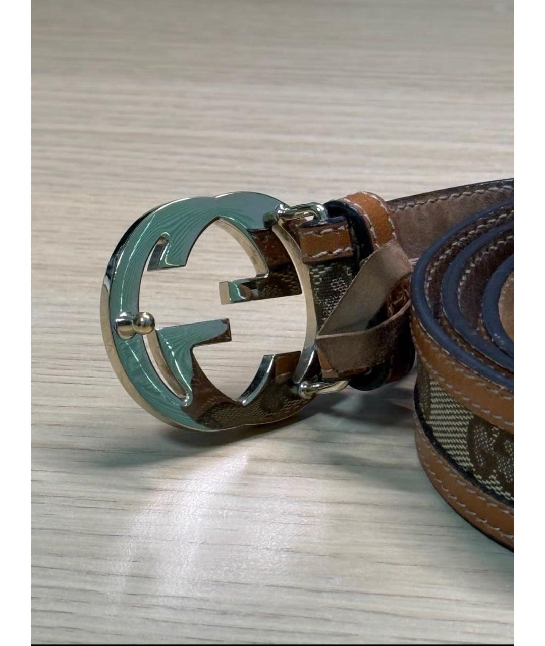 GUCCI Коричневый кожаный ремень, фото 2