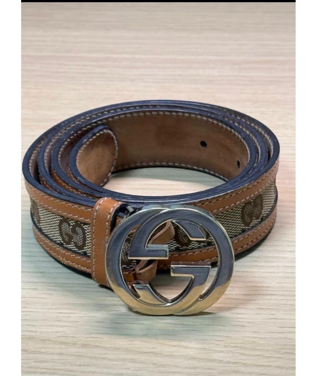 GUCCI Коричневый кожаный ремень, фото 5