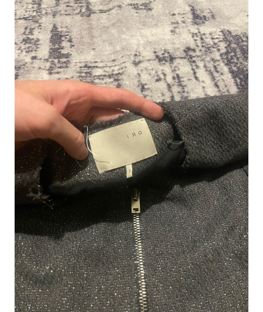 IRO Антрацитовый хлопковый кардиган, фото 5