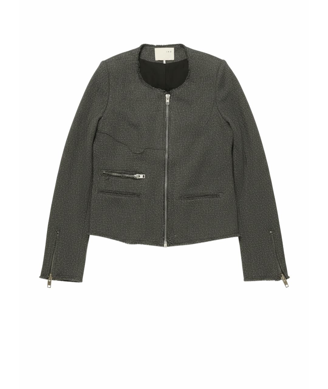 IRO Антрацитовый хлопковый кардиган, фото 1