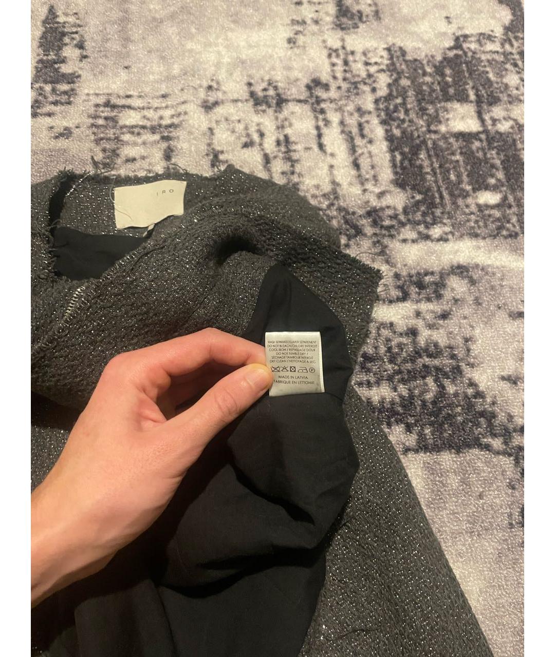 IRO Антрацитовый хлопковый кардиган, фото 7