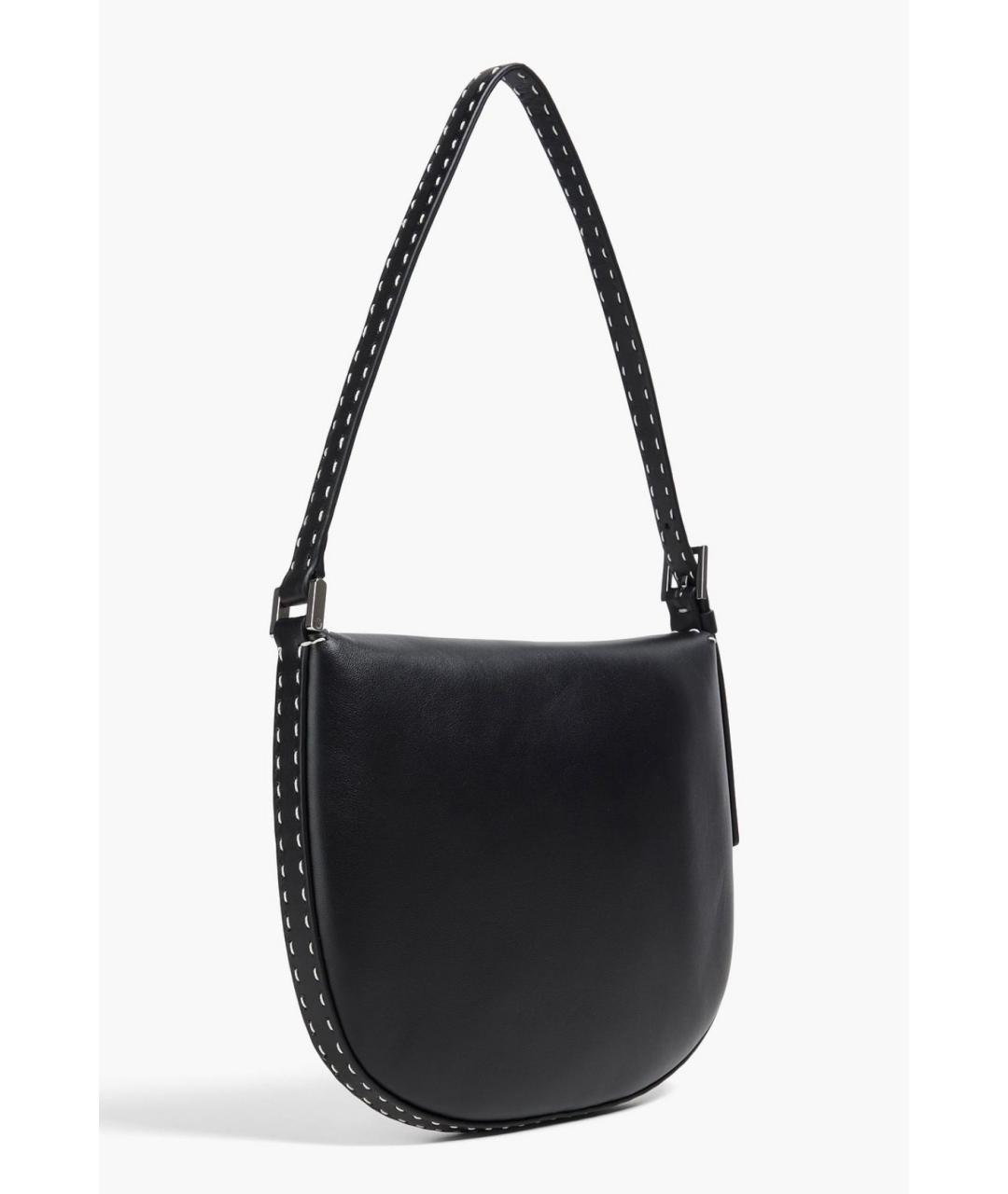 Savette Черная кожаная сумка через плечо, фото 3