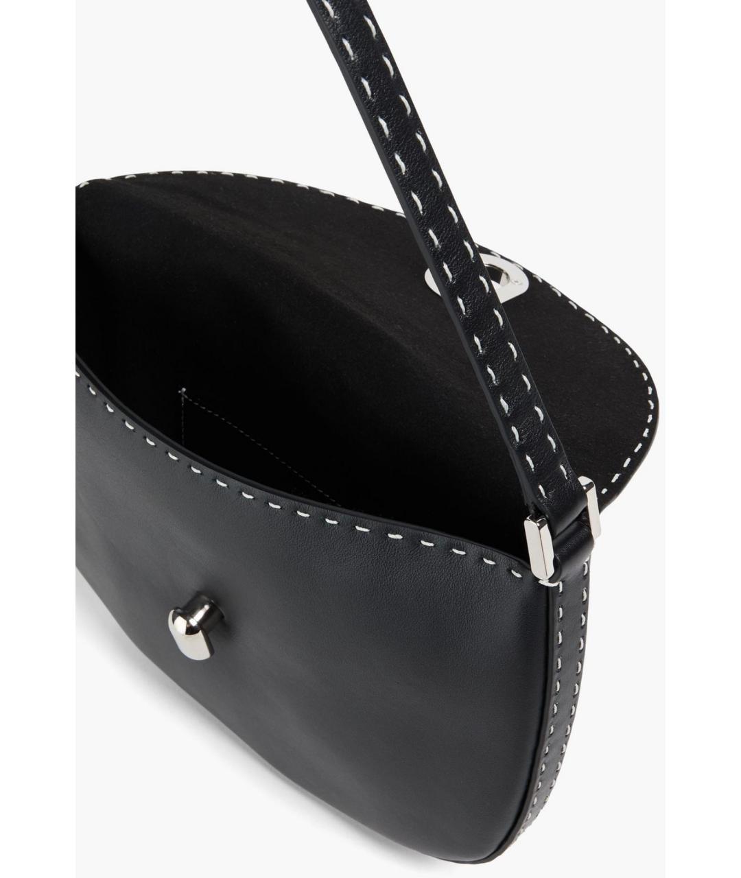 Savette Черная кожаная сумка через плечо, фото 4