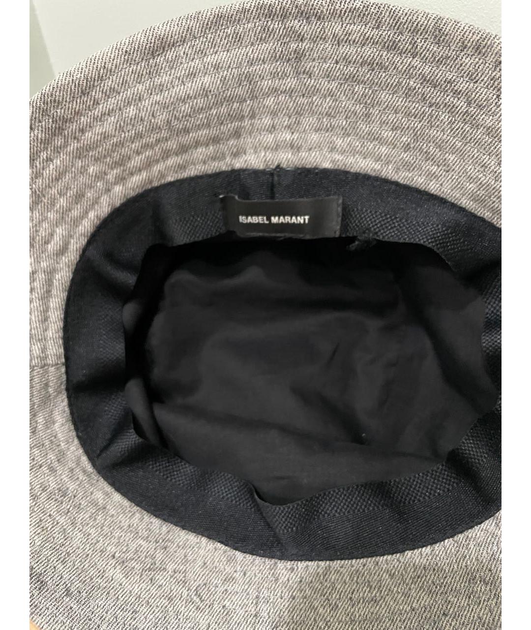 ISABEL MARANT Серая хлопковая панама, фото 3