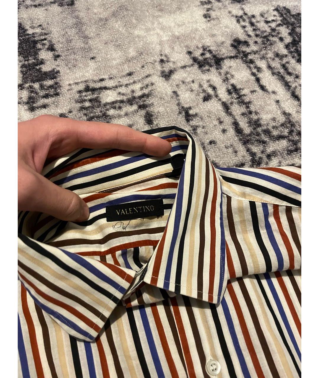 VALENTINO Мульти хлопковая кэжуал рубашка, фото 4