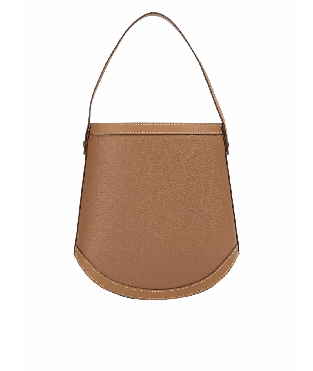 Savette Коричневая кожаная сумка с короткими ручками, фото 1