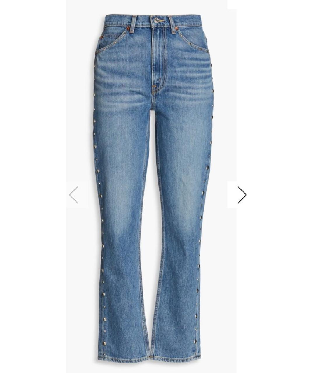 RE/DONE Синие хлопковые прямые джинсы, фото 1