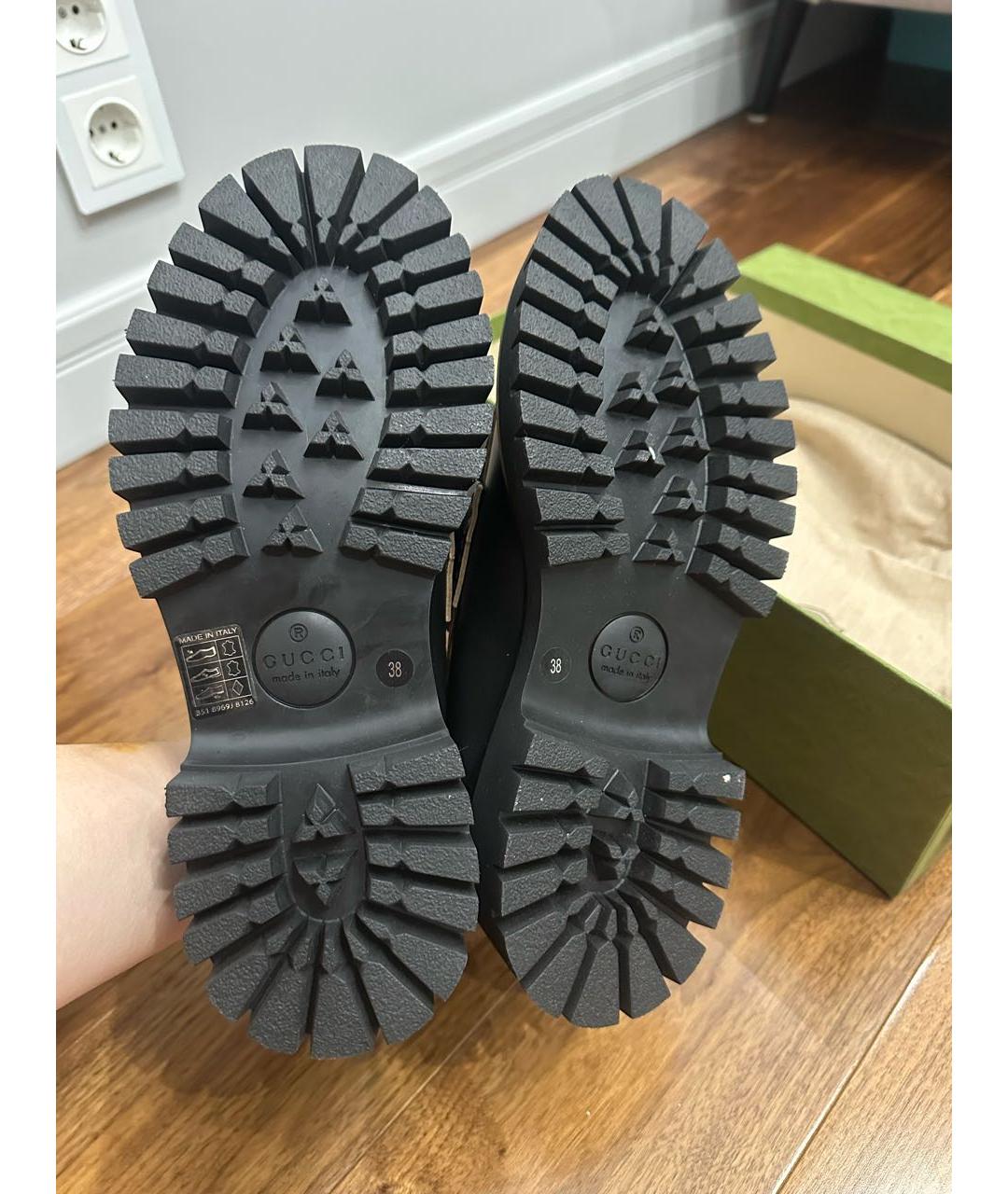 GUCCI Черные лоферы, фото 4