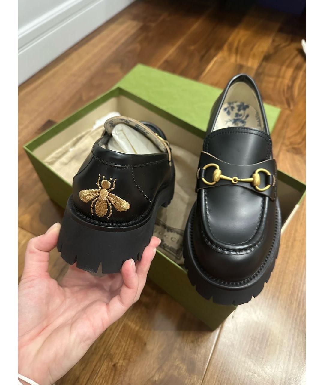 GUCCI Черные лоферы, фото 2