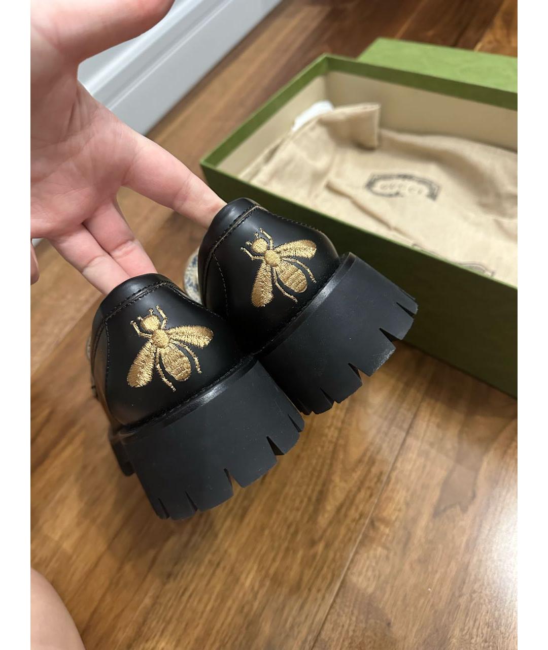 GUCCI Черные лоферы, фото 3
