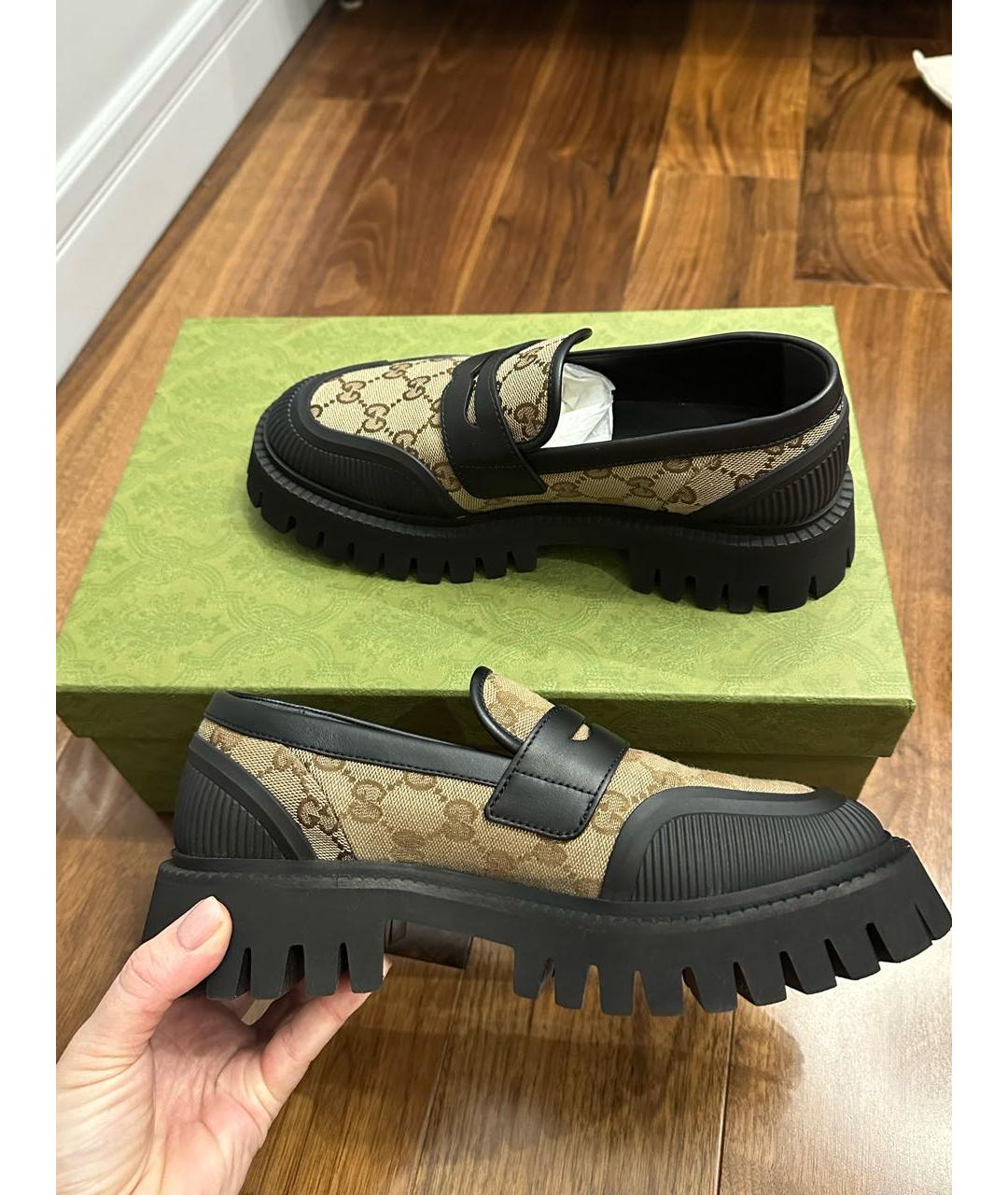 GUCCI Черные лоферы, фото 5