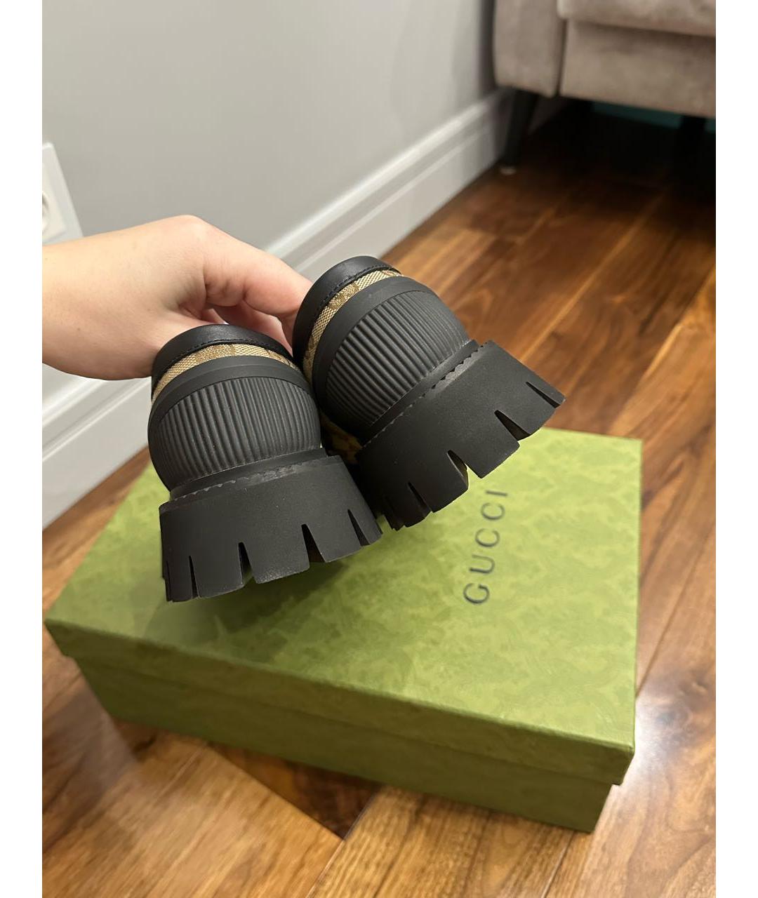 GUCCI Черные лоферы, фото 4