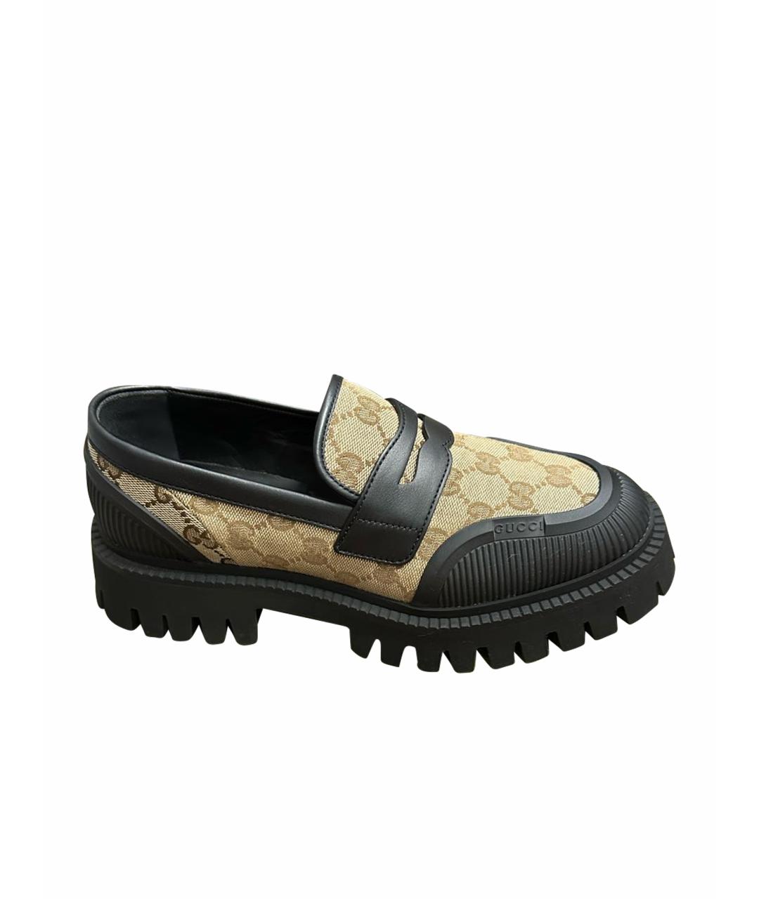 GUCCI Черные лоферы, фото 1