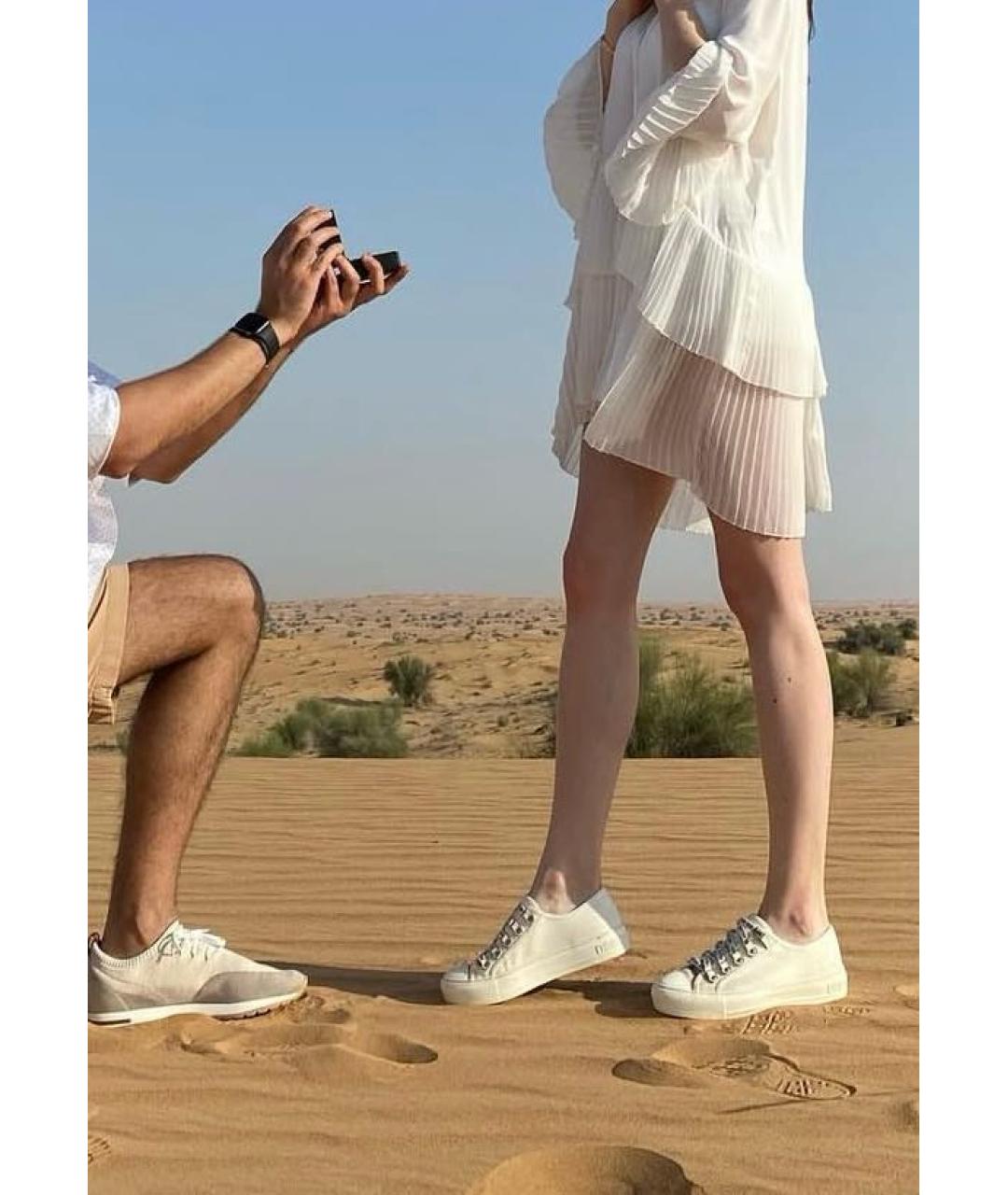 CHRISTIAN DIOR Белые текстильные кеды, фото 6