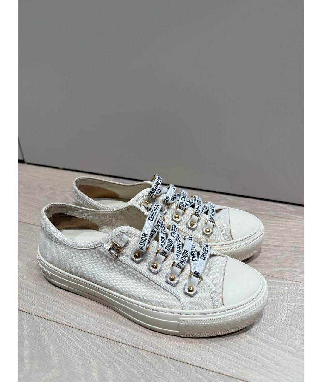 CHRISTIAN DIOR Белые текстильные кеды, фото 2