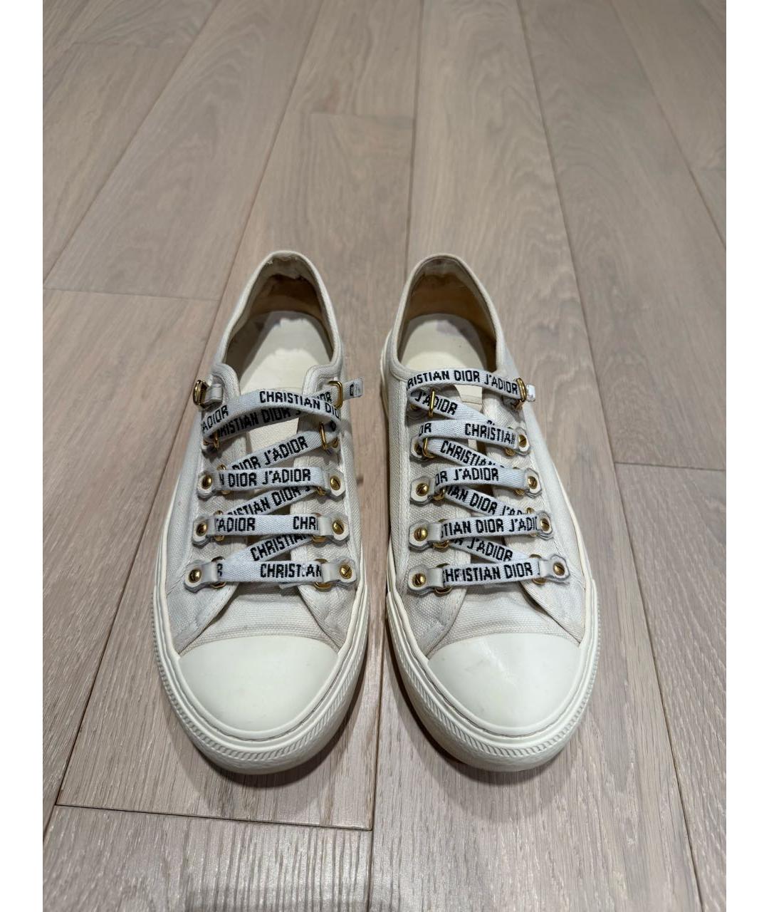 CHRISTIAN DIOR Белые текстильные кеды, фото 3