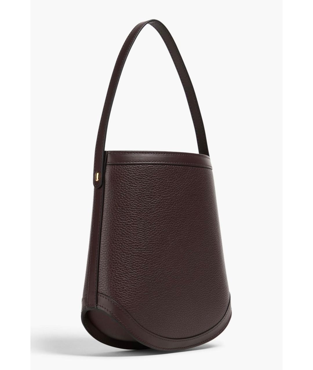 Savette Коричневая кожаная сумка с короткими ручками, фото 3