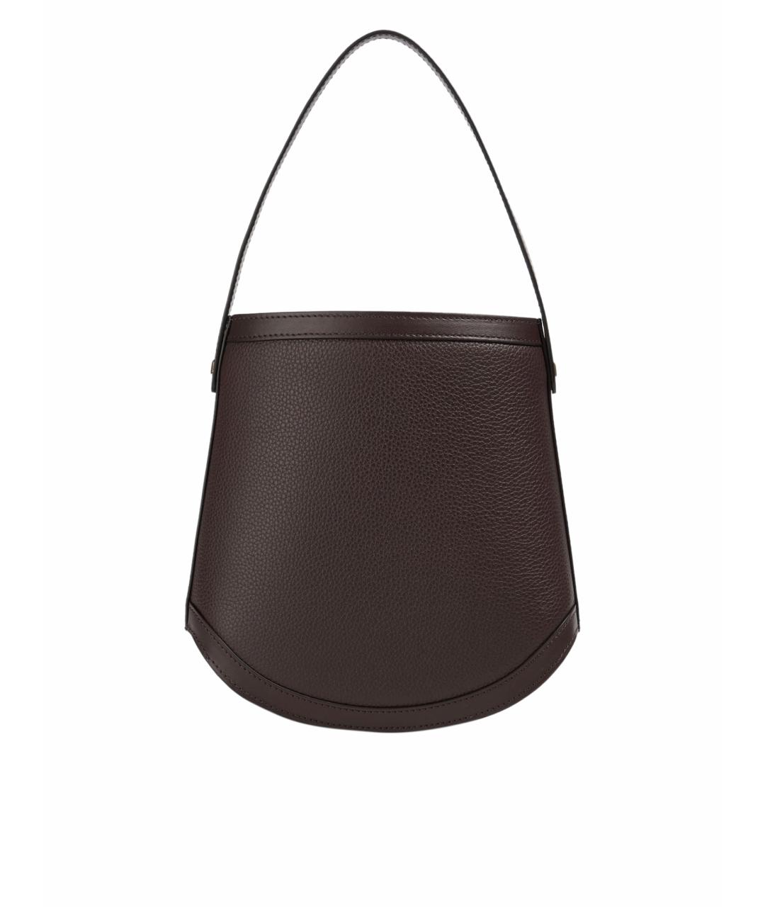 Savette Коричневая кожаная сумка с короткими ручками, фото 1