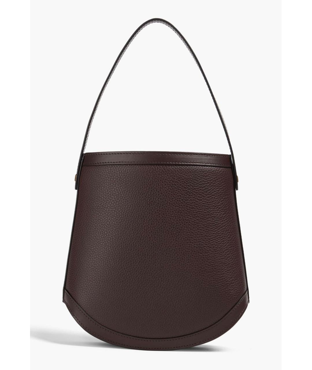 Savette Коричневая кожаная сумка с короткими ручками, фото 5