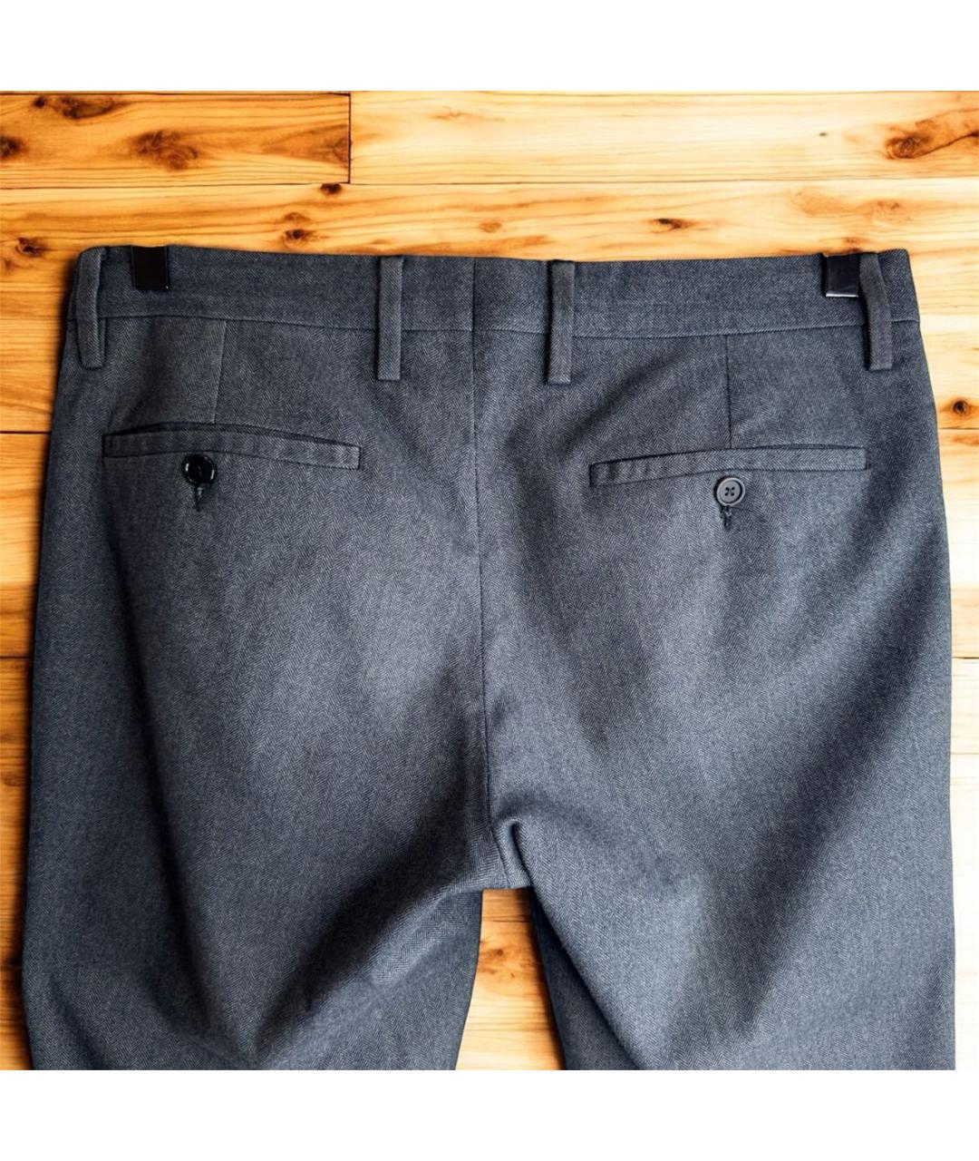 DOLCE&GABBANA Серые хлопко-эластановые повседневные брюки, фото 5