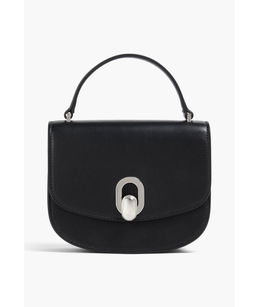 Savette Черная кожаная сумка с короткими ручками, фото 6