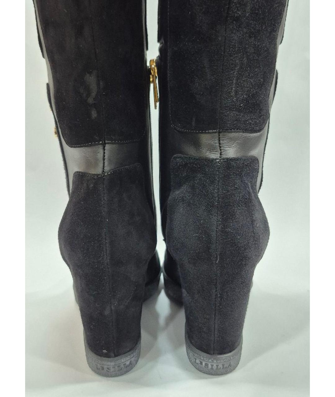 LE SILLA Черные замшевые сапоги, фото 4