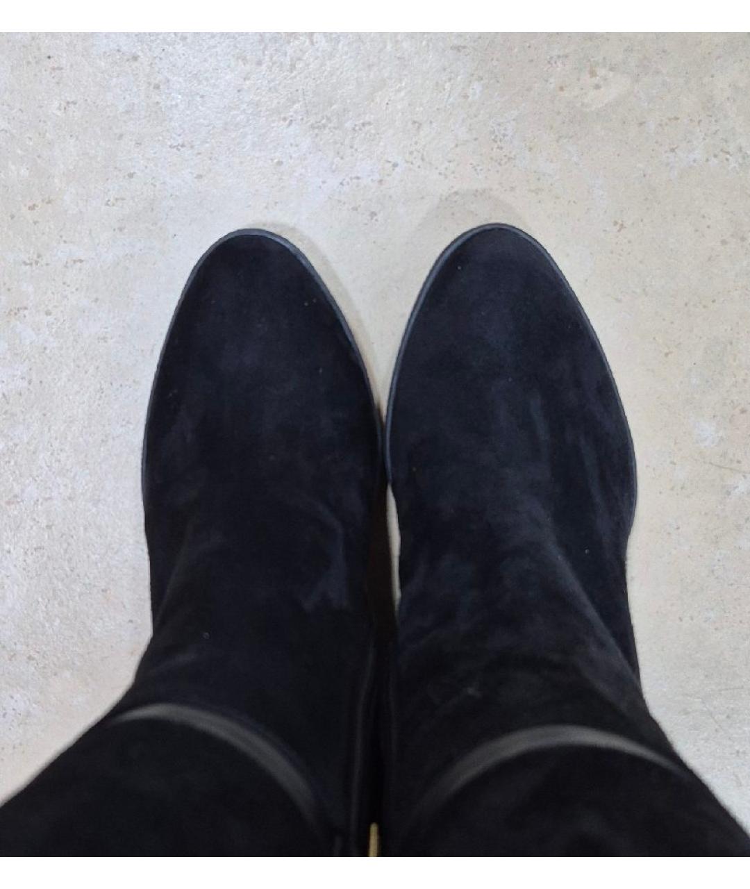 LE SILLA Черные замшевые сапоги, фото 3