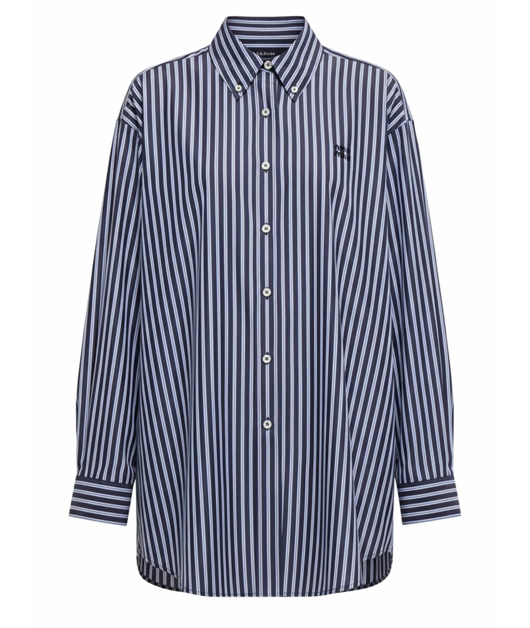 MIU MIU Синяя хлопковая рубашка, фото 1