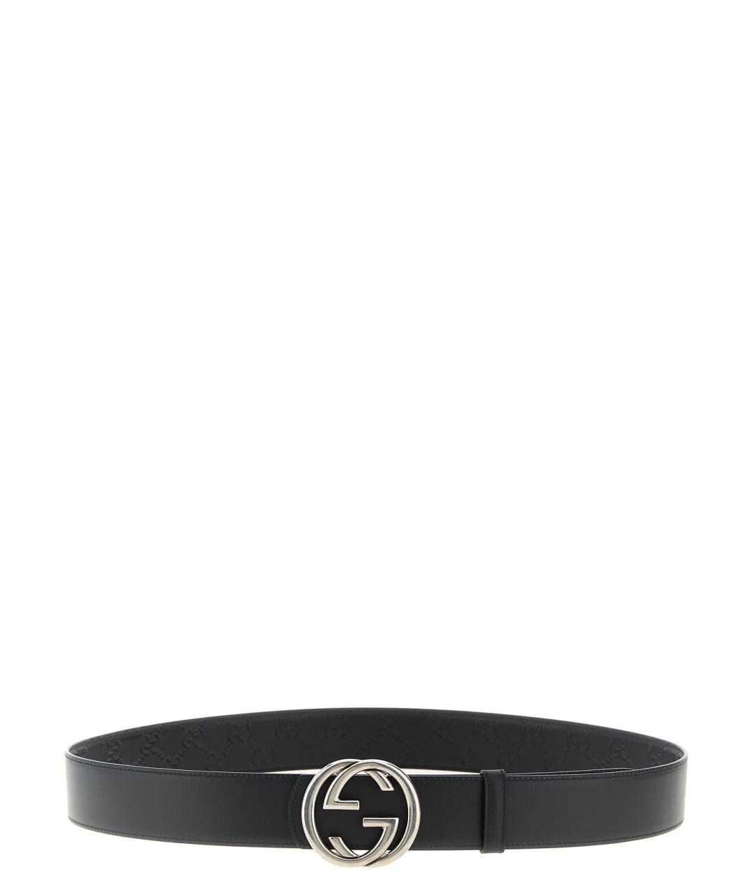 GUCCI Черный кожаный ремень, фото 2