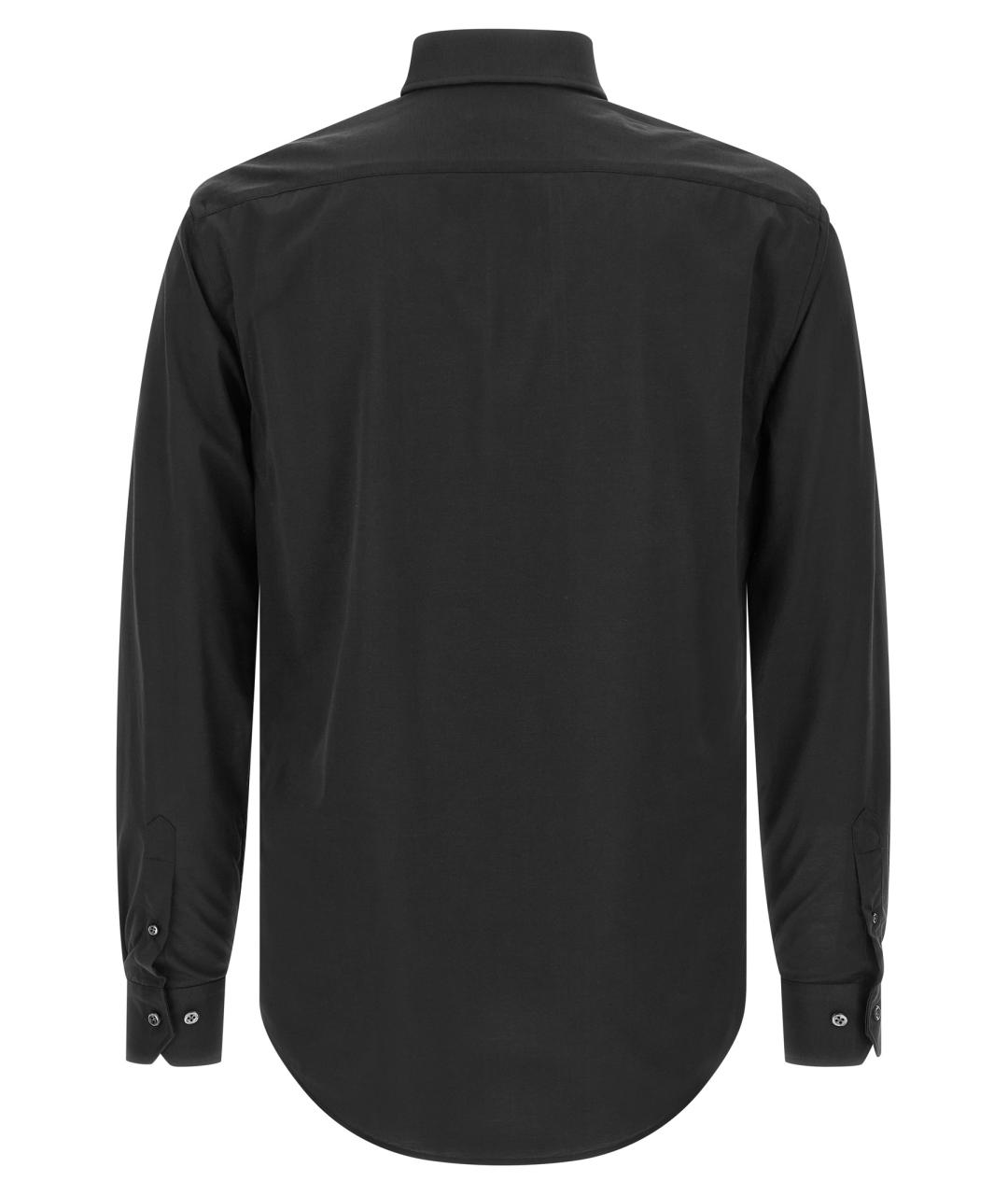 PAL ZILERI Черная хлопковая кэжуал рубашка, фото 2