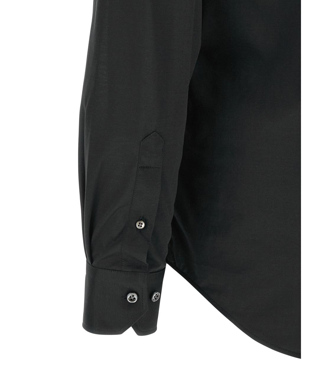 PAL ZILERI Черная хлопковая кэжуал рубашка, фото 4