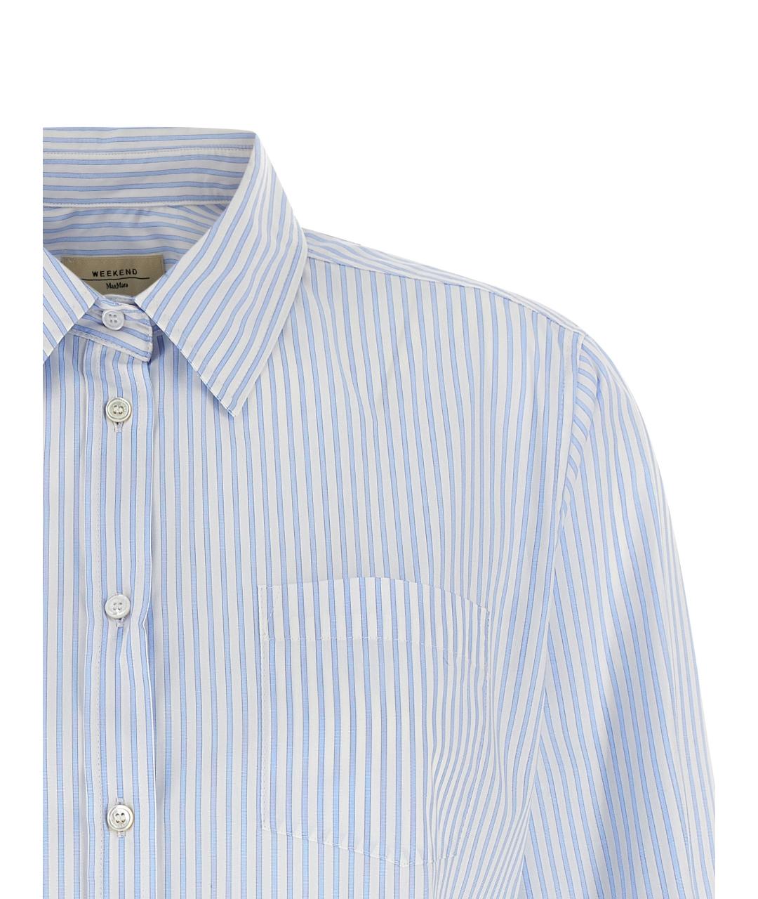 WEEKEND MAX MARA Голубая хлопковая блузы, фото 3