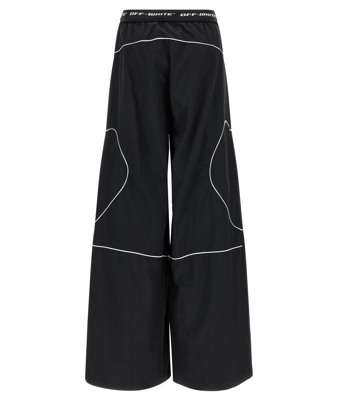 OFF-WHITE Черные полиамидовые брюки широкие, фото 2