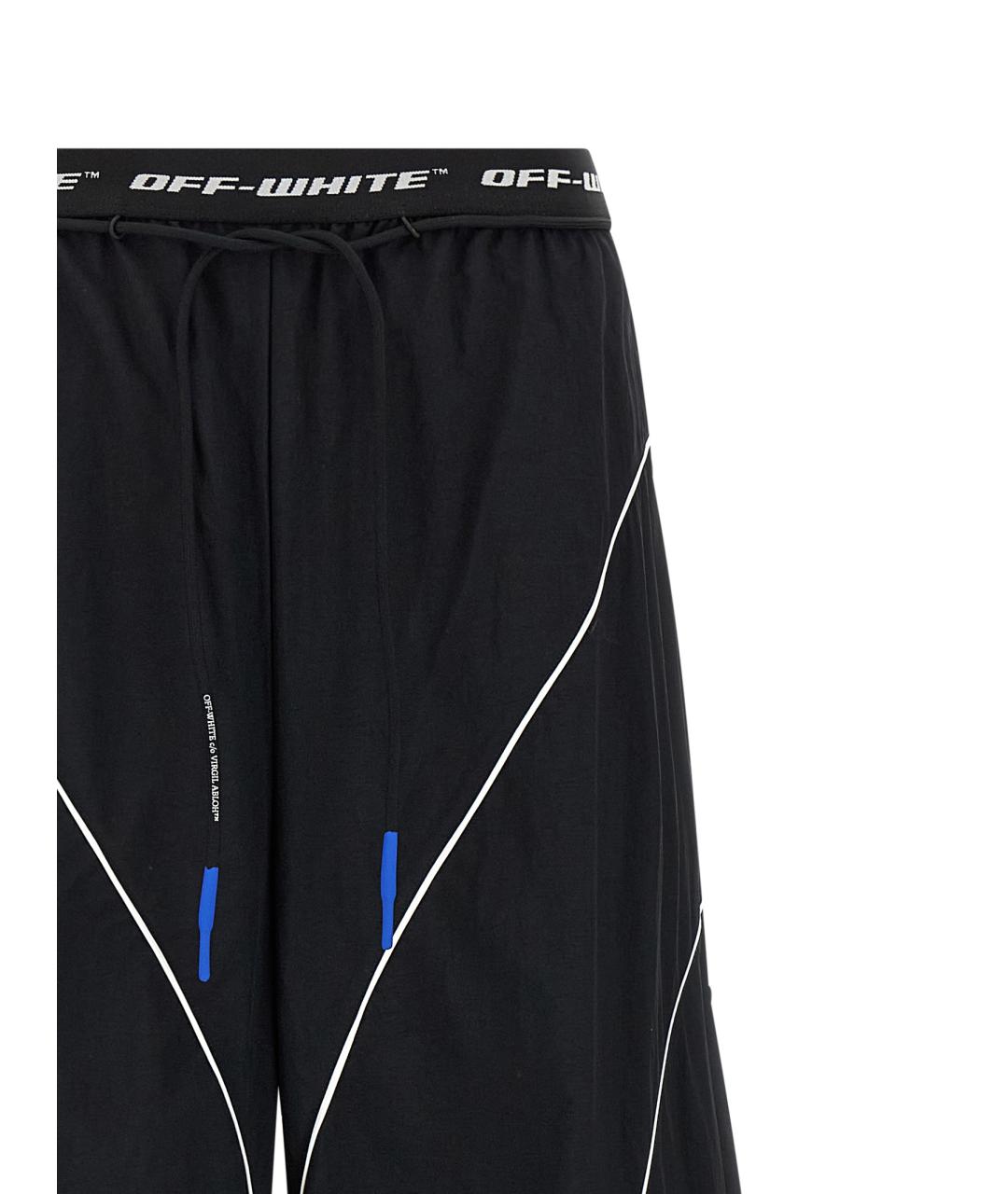 OFF-WHITE Черные полиамидовые брюки широкие, фото 3