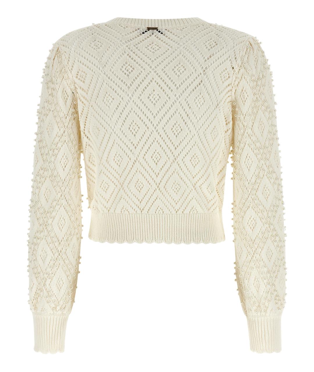 TWIN-SET Белый хлопковый кардиган, фото 2