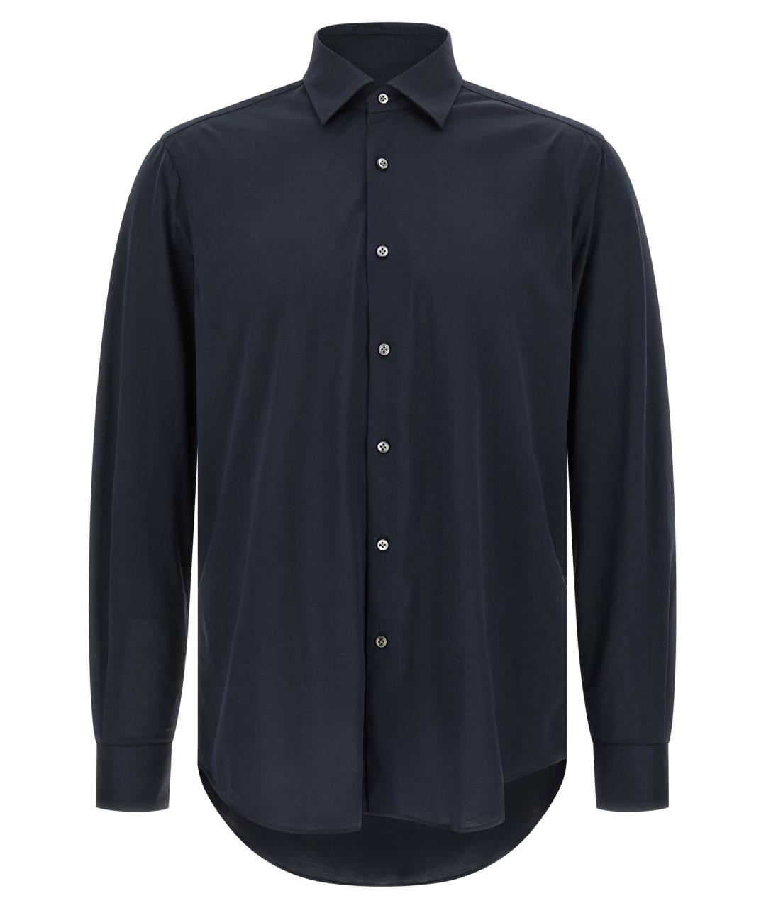 PAL ZILERI Синяя хлопковая кэжуал рубашка, фото 1