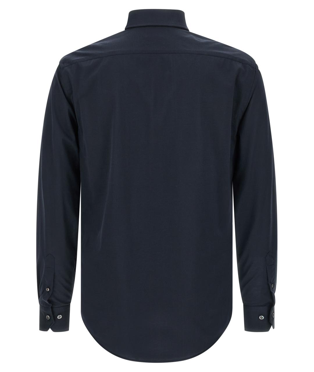 PAL ZILERI Синяя хлопковая кэжуал рубашка, фото 2