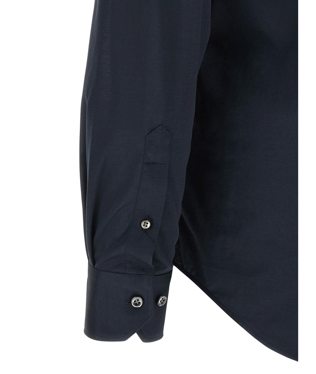 PAL ZILERI Синяя хлопковая кэжуал рубашка, фото 4