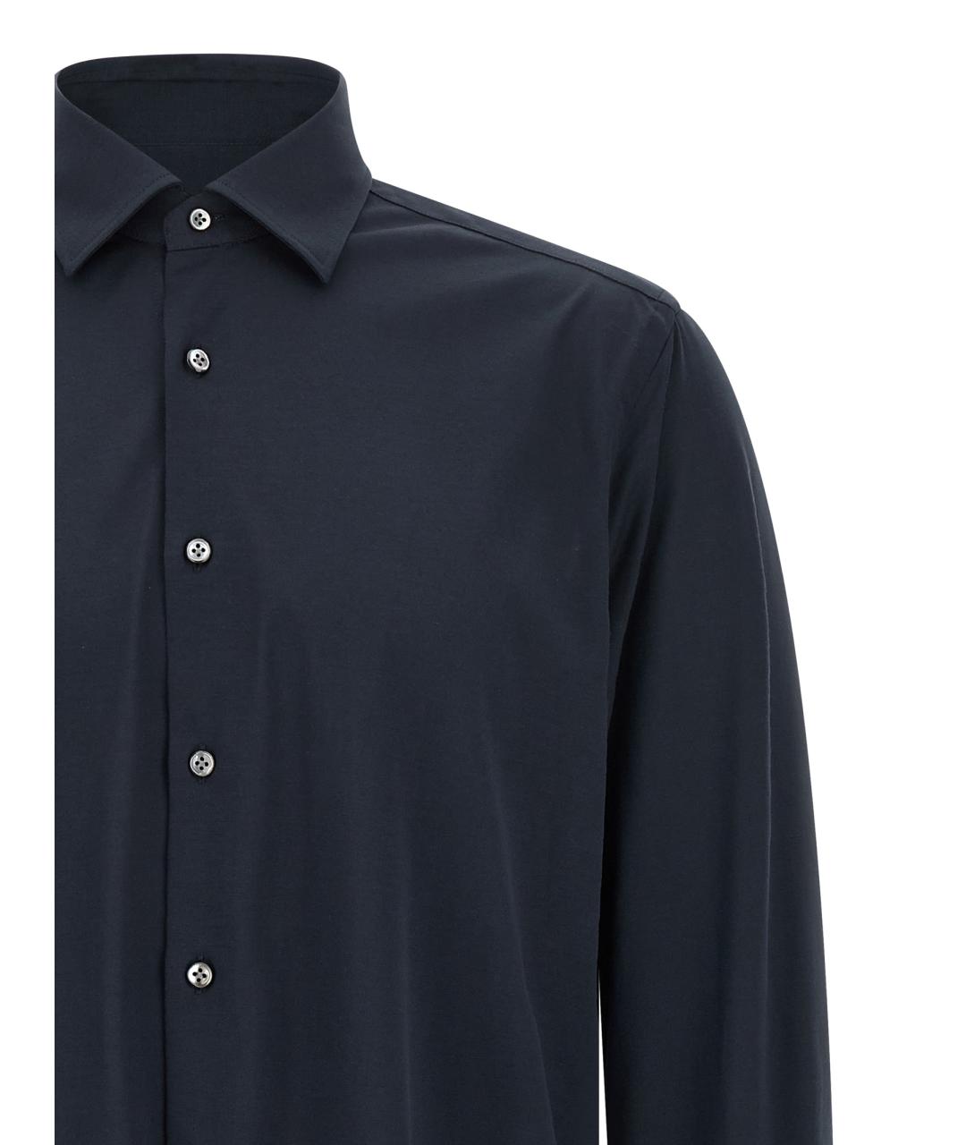 PAL ZILERI Синяя хлопковая кэжуал рубашка, фото 3