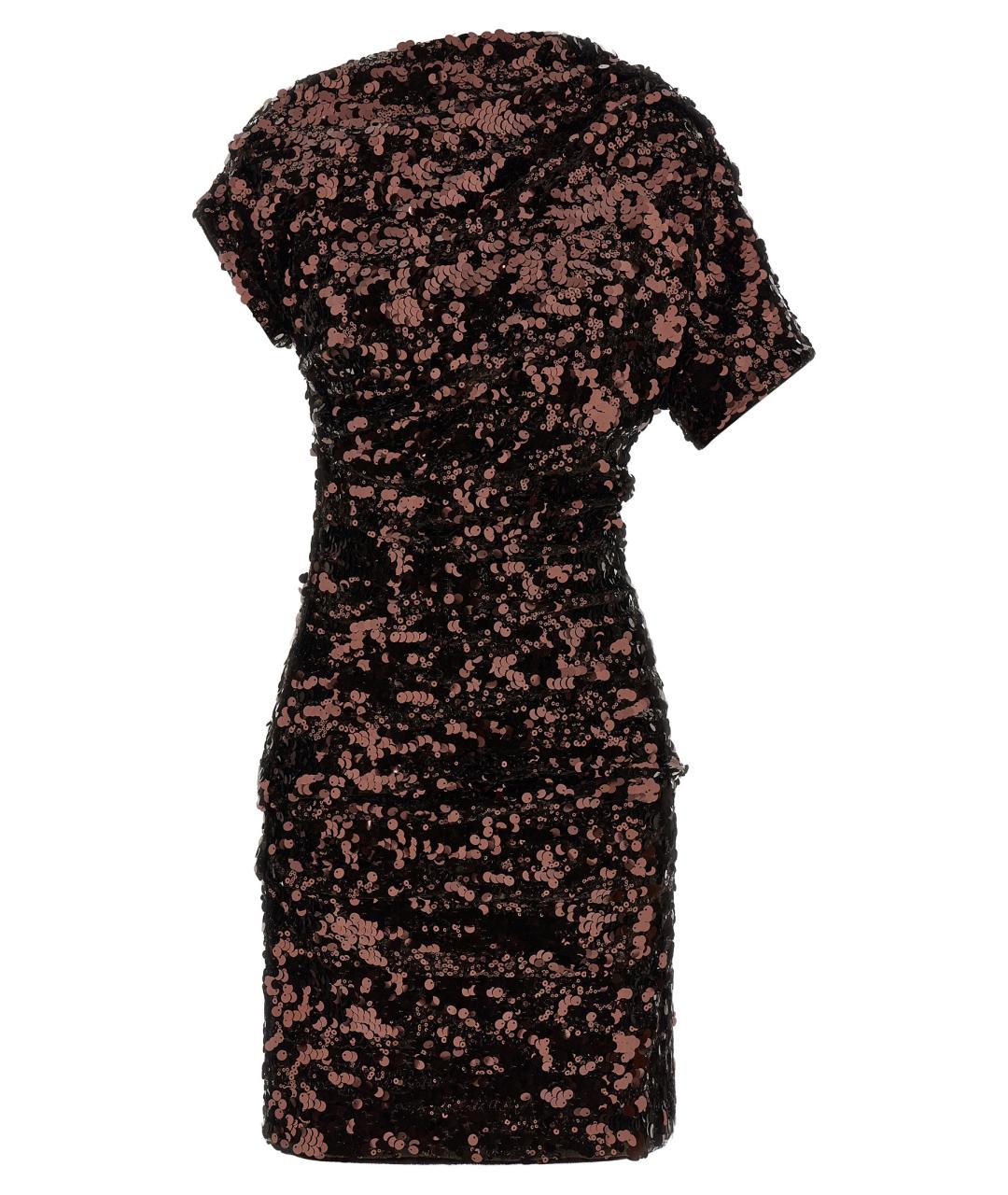 GANNI Коричневое полиэстеровое вечернее платье, фото 1