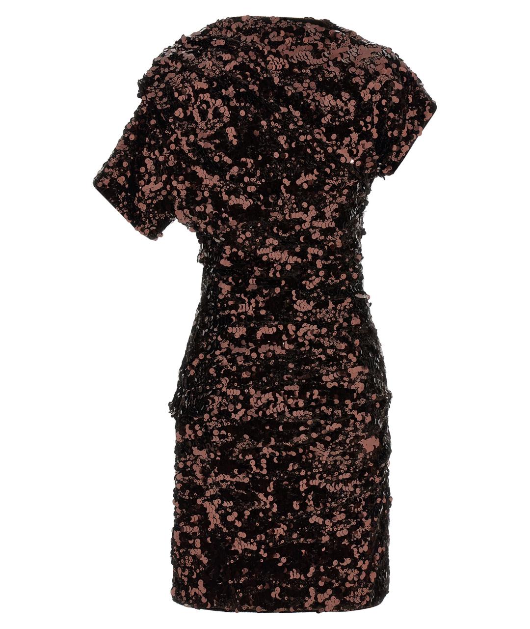 GANNI Коричневое полиэстеровое вечернее платье, фото 2