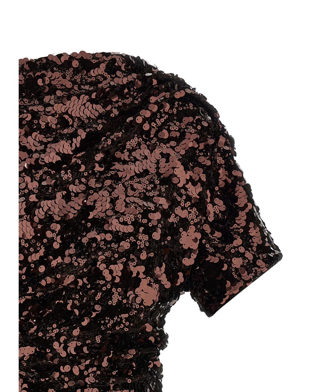 GANNI Коричневое полиэстеровое вечернее платье, фото 3