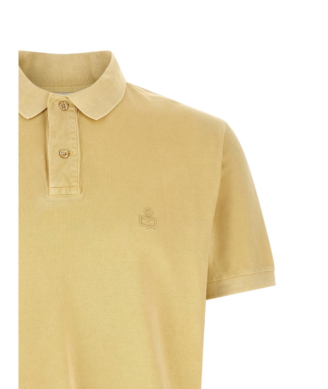 ISABEL MARANT Желтое хлопковое поло с коротким рукавом, фото 3