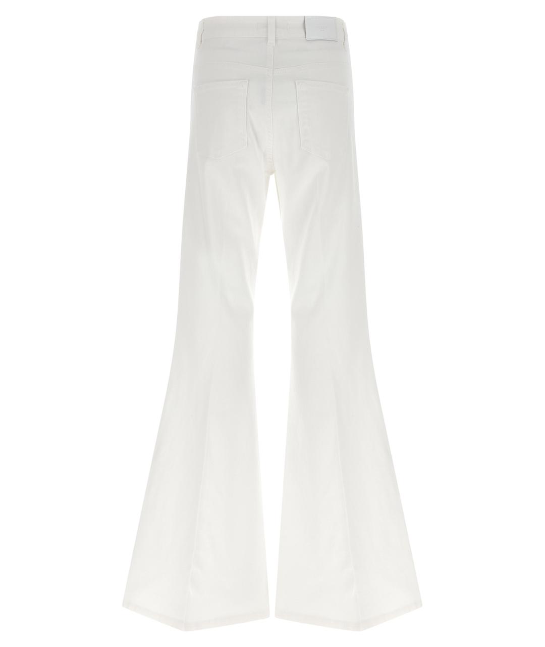 TWIN-SET Белые хлопковые джинсы клеш, фото 2
