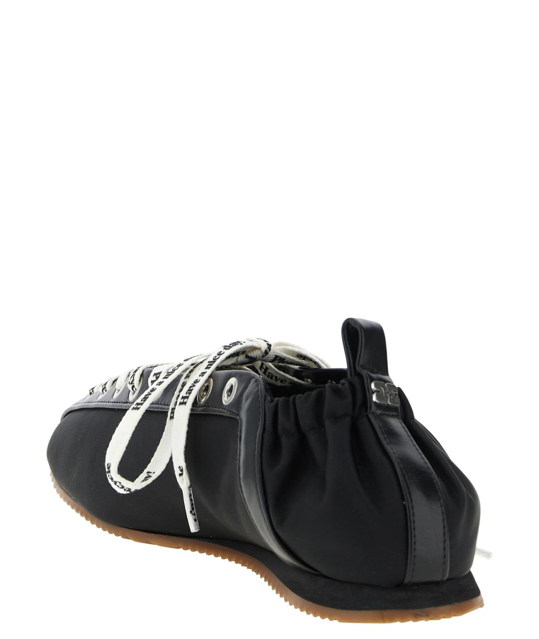 GANNI Черные синтетические балетки, фото 3