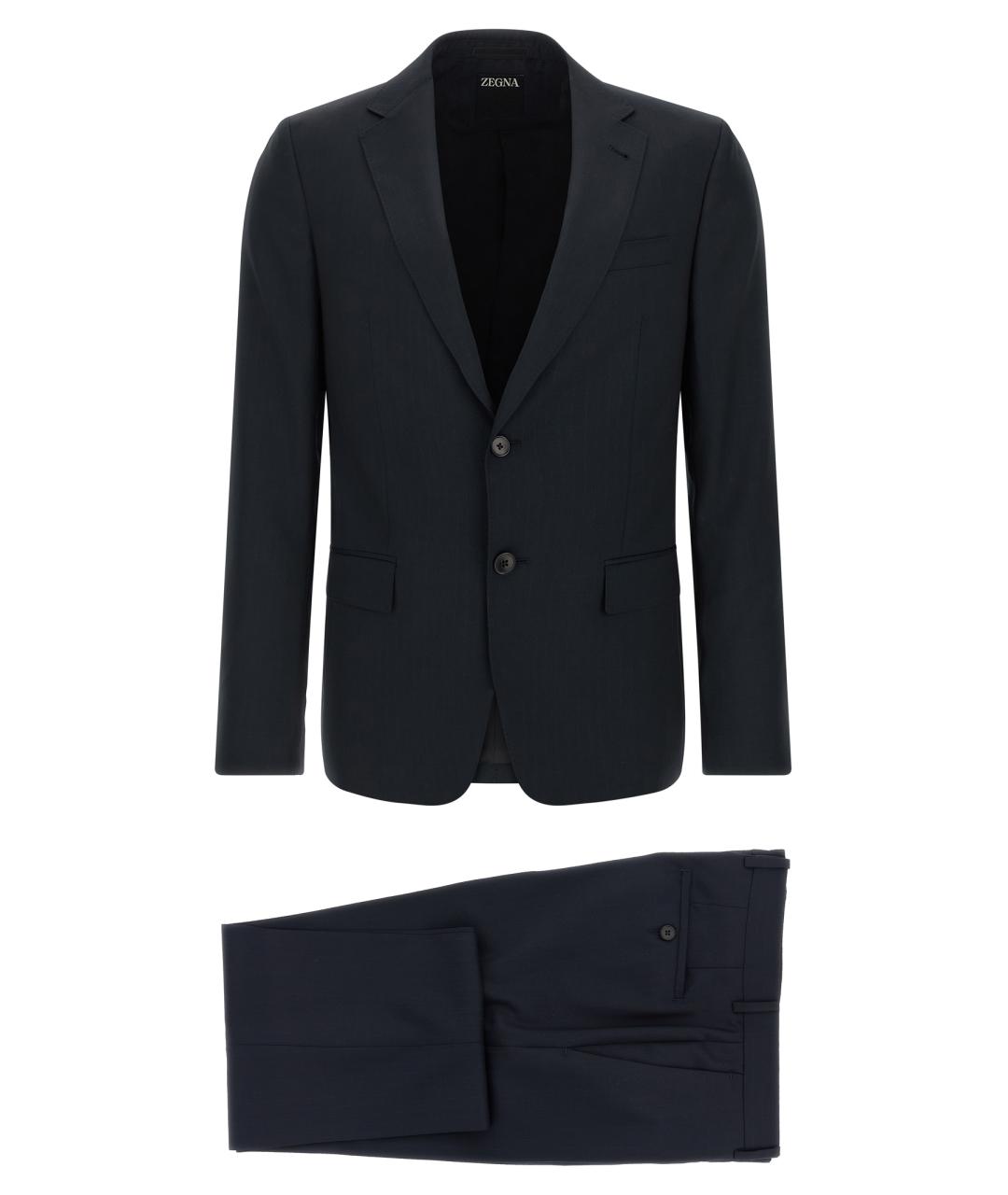 ZEGNA Синий классический костюм, фото 1