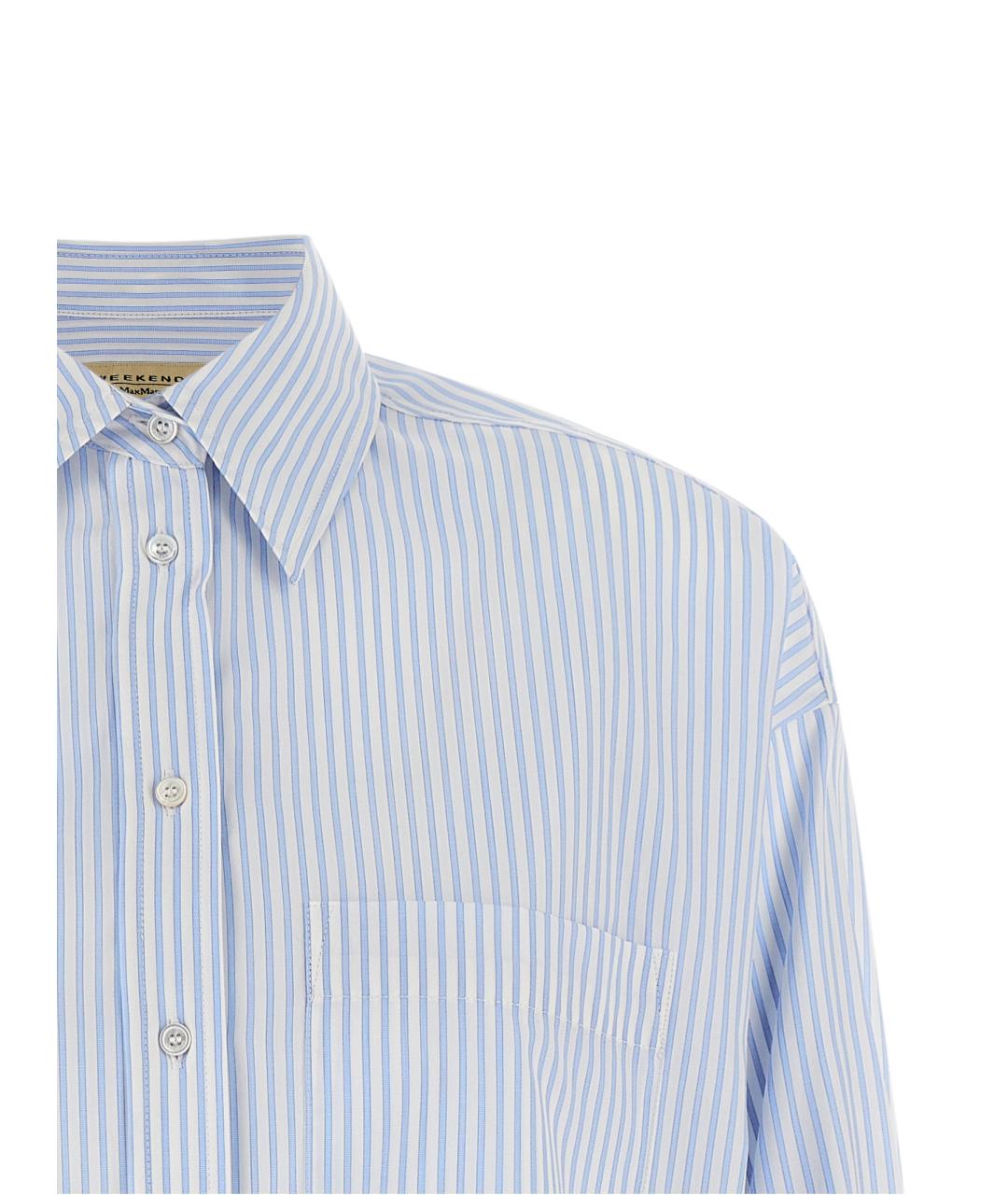 WEEKEND MAX MARA Голубая хлопковая блузы, фото 3