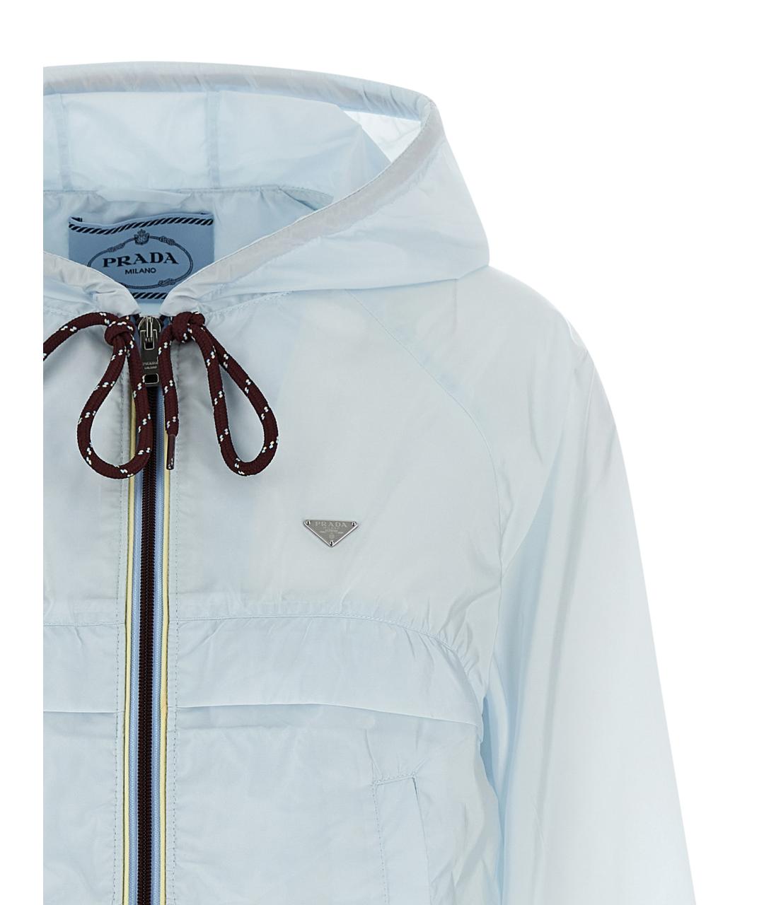 PRADA Голубая полиамидовая куртка, фото 3