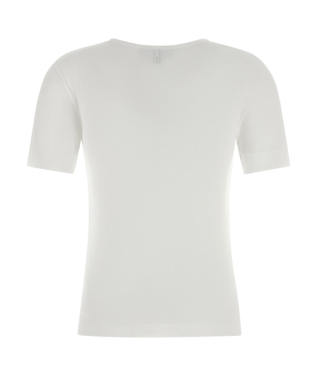 GANNI Белая хлопковая футболка, фото 2