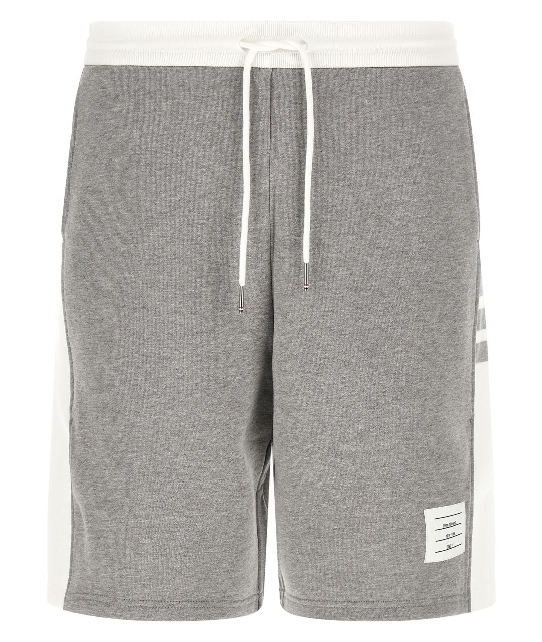 THOM BROWNE Серые хлопковые шорты, фото 1